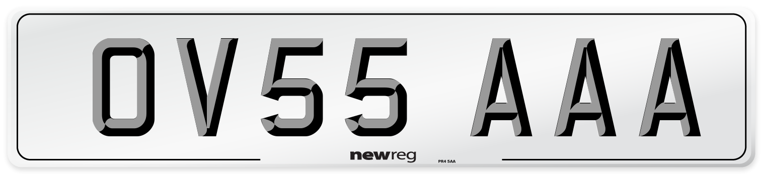 OV55 AAA Number Plate from New Reg